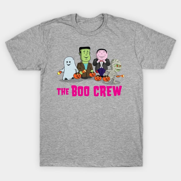 Cute Kid's - The Boo Crew - Cartoon Monsters - Trick or Treat T-Shirt by Vector Deluxe